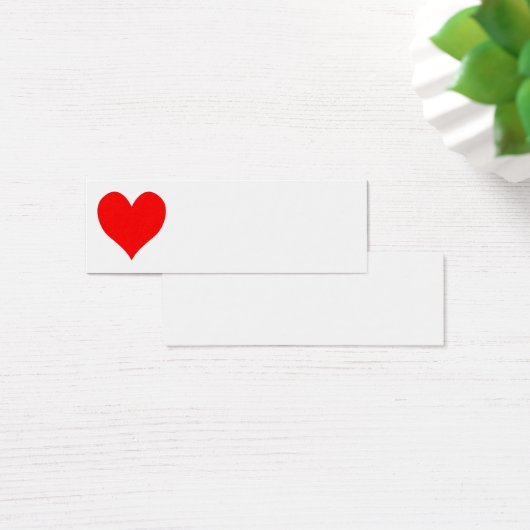 Solid Bright Red Cute Heart (Desk)