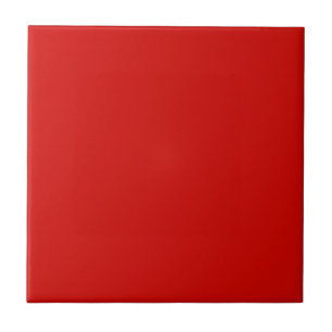 Solid Bright Red Tile