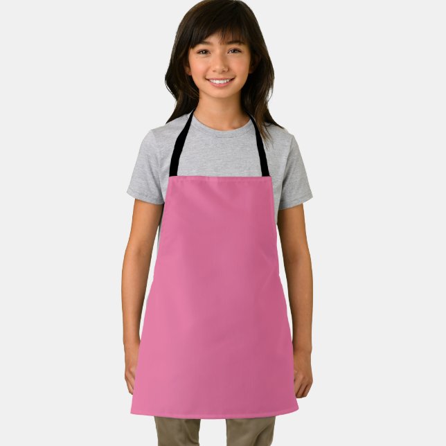 Solid Bright Rose Pink Apron (Insitu)
