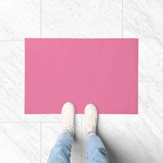 Solid Bright Rose Pink Door Mat