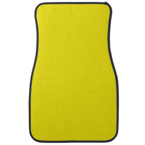 Solid bright sunny yellow car floor mat