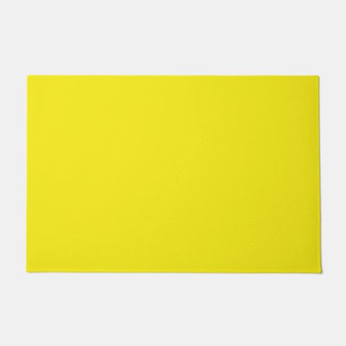 Solid bright sunny yellow doormat