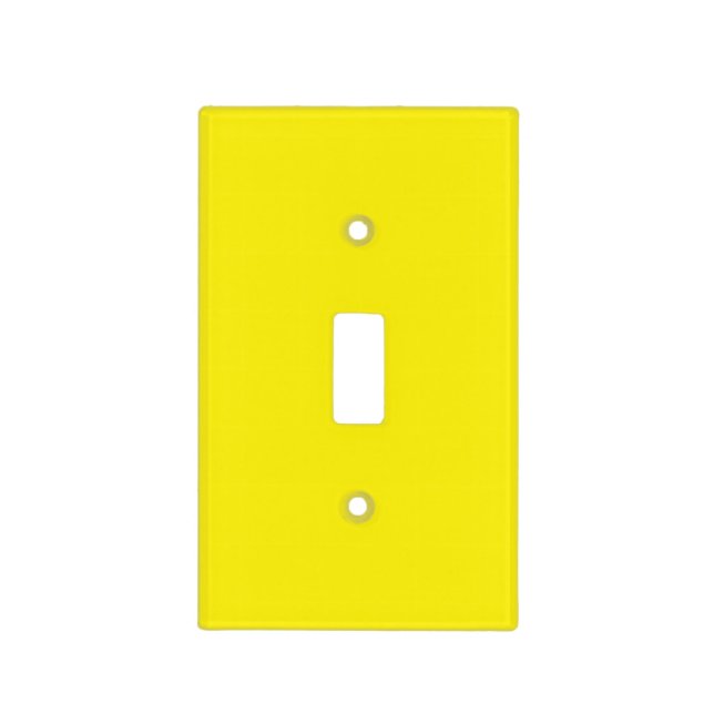 Solid bright sunny yellow light switch cover (Front)