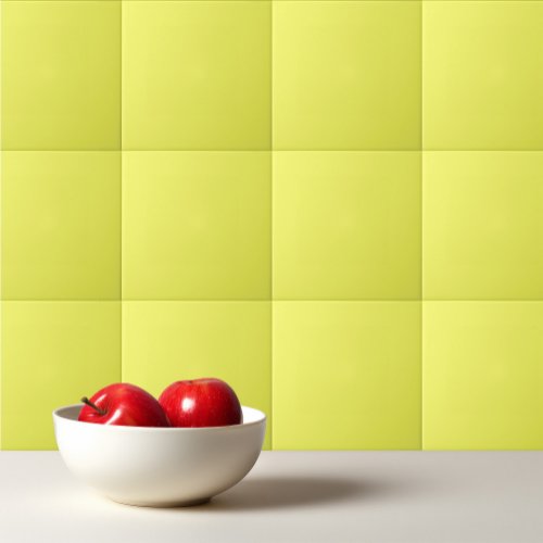 Solid bright sweet lemon yellow ceramic tile