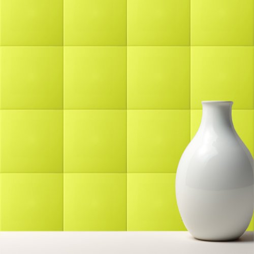 Solid bright sweet lemon yellow ceramic tile