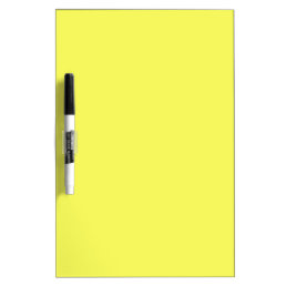 Solid bright sweet lemon yellow dry erase board