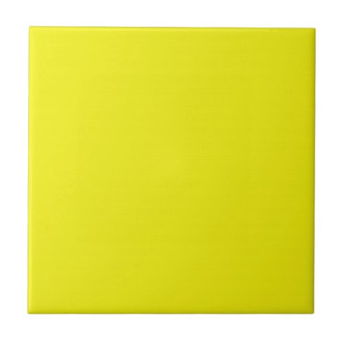 Solid Bright Yellow Ceramic Tile
