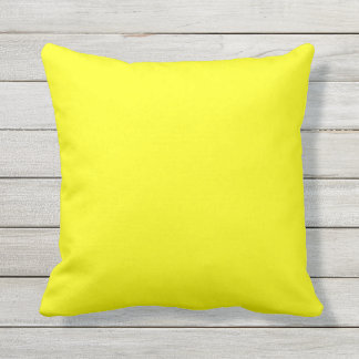 solid bright yellow  pillow