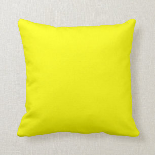 solid bright yellow pillow