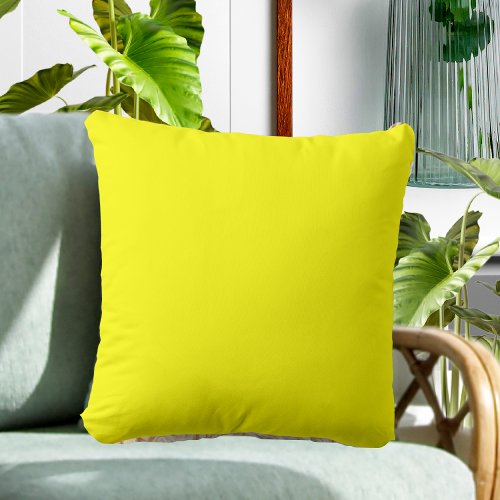 solid bright yellow pillow