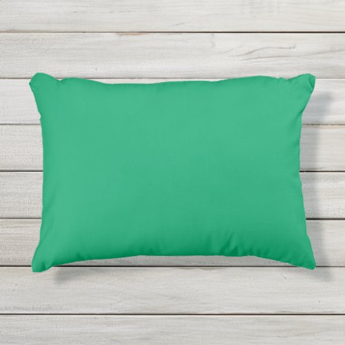 Solid brilliant green outdoor pillow