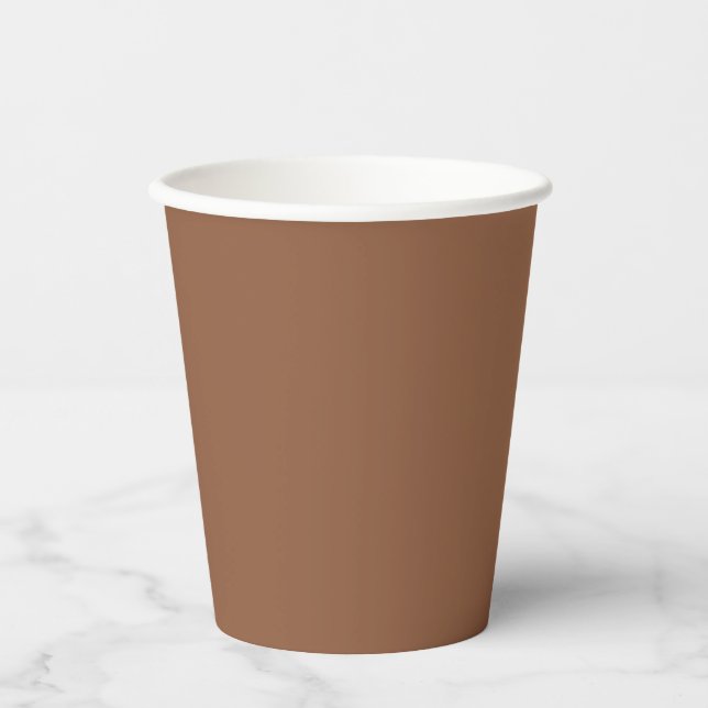 Solid brown color paper cups (Front)
