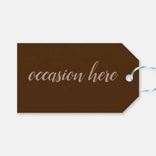 Solid Brown Gift Tag