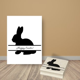 Solid Bunny Monogram Return Address