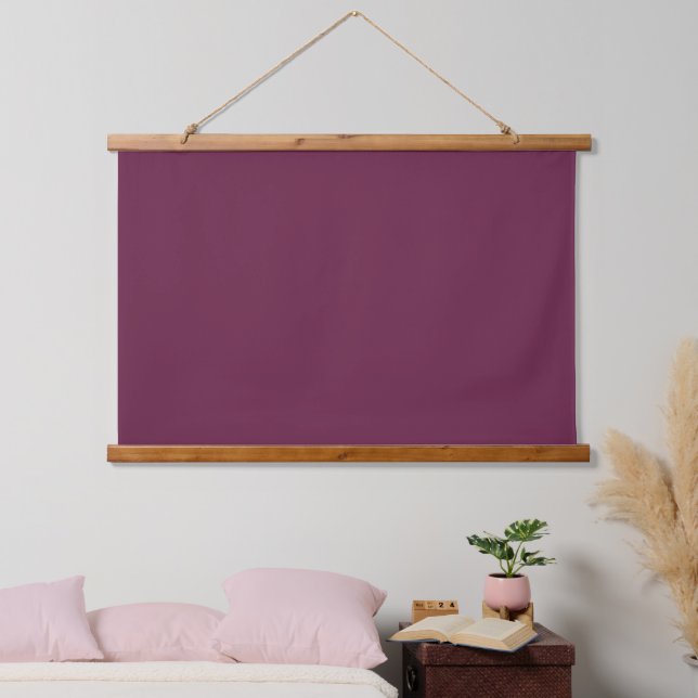 Solid Burgundy 36"x26" Horizontal Hanging Tapestry (Bedroom)