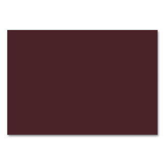 Solid Burgundy Red color Table Number