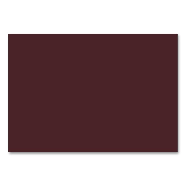 Solid Burgundy Red color Table Number (Front)