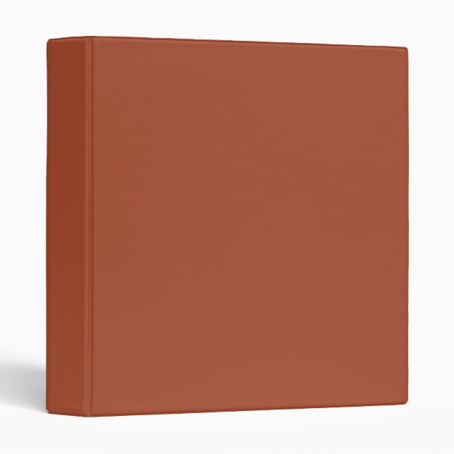 Solid Burnt Orange  3 Ring Binder (Front/Spine)