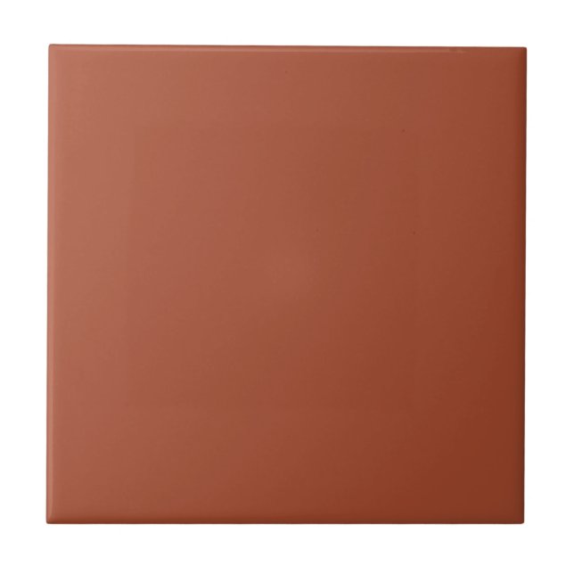 Solid Burnt Orange  Ceramic Tile (Front)