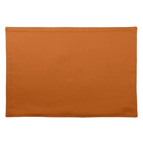 Solid Burnt Orange Color  Hex BE4D00 Cloth Placemat