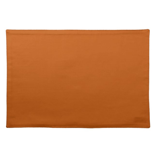 Solid Burnt Orange Color | Hex# BE4D00 Cloth Placemat (Front)