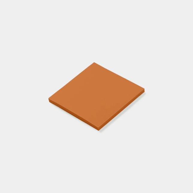 Solid Burnt Orange Color | Hex# BE4D00 Post-it Notes (Angled)