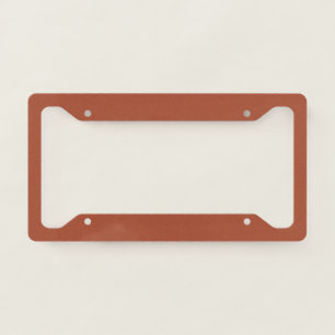 Solid Burnt Orange  License Plate Frame
