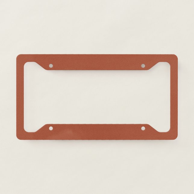 Solid Burnt Orange  License Plate Frame (Front)