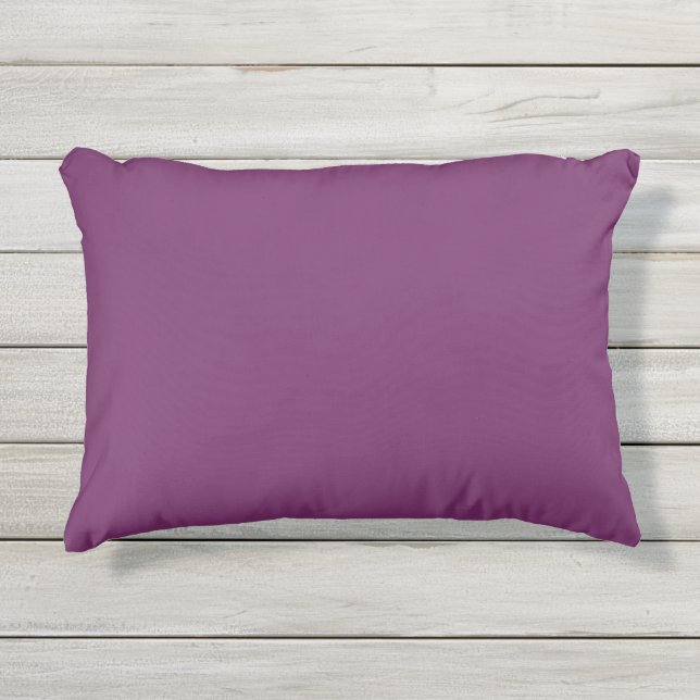 Solid byzantine plum purple outdoor pillow (Front)