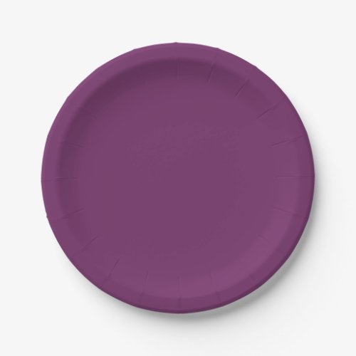 Solid byzantine plum purple paper plates