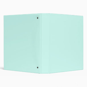 Solid cameo green mint soft turquoise 3 ring binder