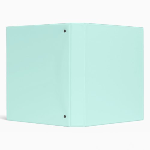 Solid cameo green mint soft turquoise 3 ring binder
