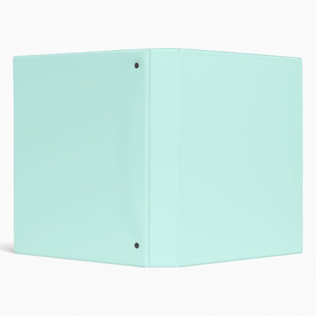 Solid cameo green mint soft turquoise 3 ring binder (Background)