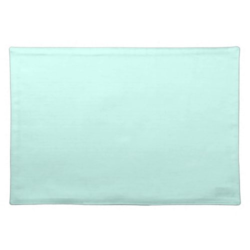 Solid cameo green mint soft turquoise cloth placemat