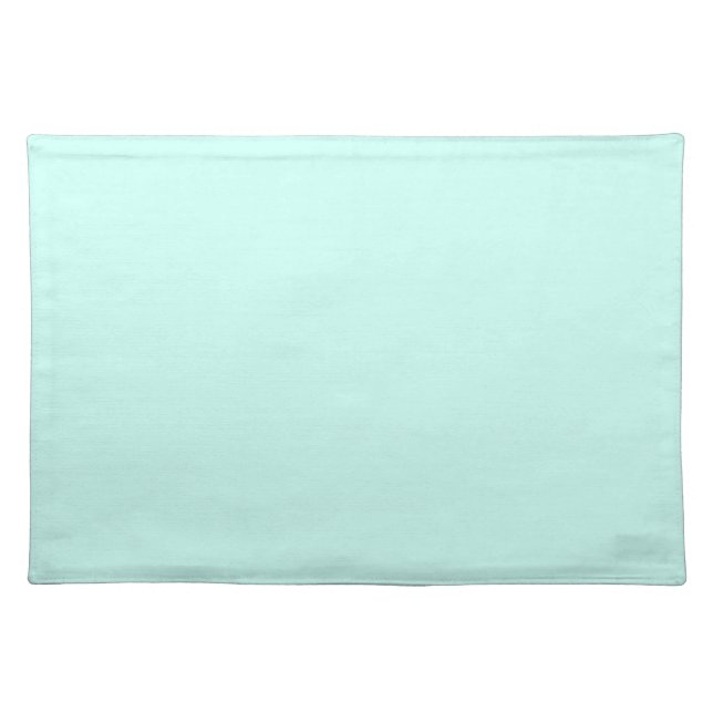 Solid cameo green mint soft turquoise cloth placemat (Front)