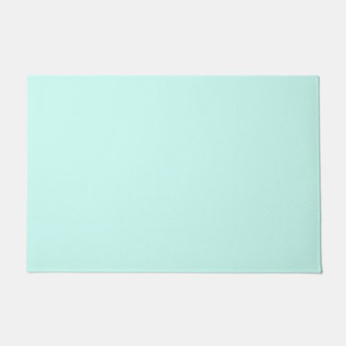 Solid cameo green mint soft turquoise doormat