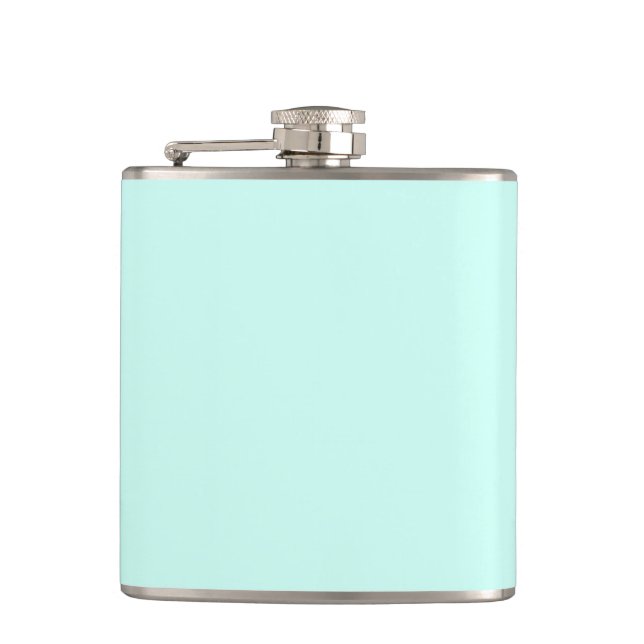 Solid cameo green mint soft turquoise flask (Front)