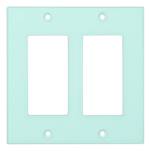 Solid cameo green mint soft turquoise light switch cover
