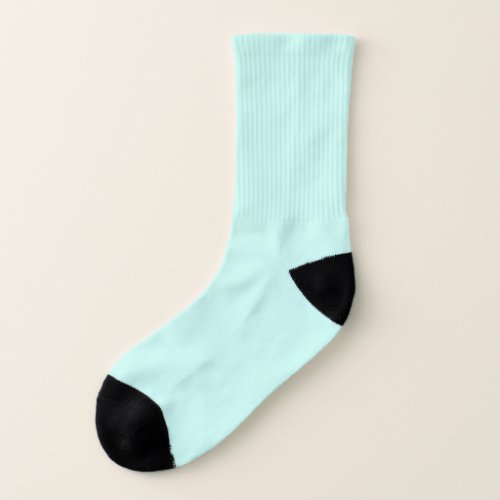 Solid cameo green mint soft turquoise socks