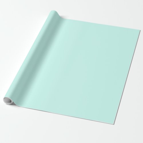 Solid cameo green mint soft turquoise wrapping paper