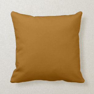 Solid Caramel Orange Pop of Color Throw Pillow