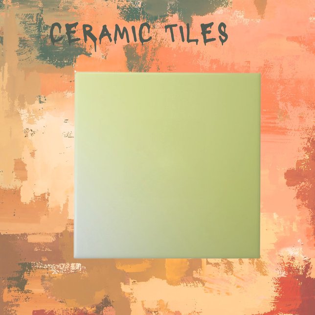 Solid Celery Green Ombre Ceramic Tile (Creator Uploaded)