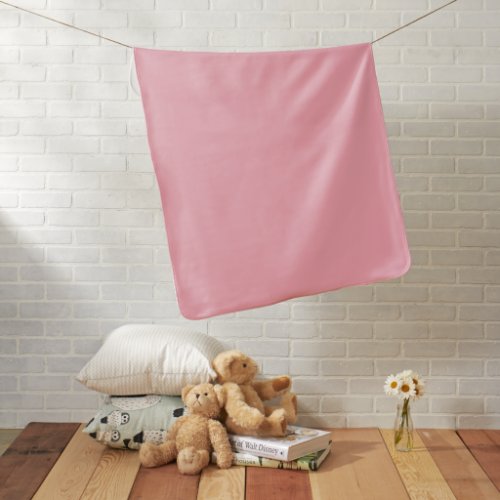 Solid cherry blossom pink baby blanket