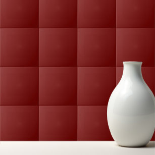 Solid cherry red ceramic tile
