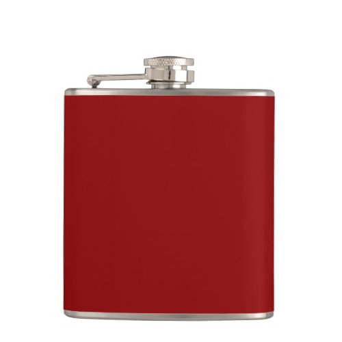 Solid cherry red flask