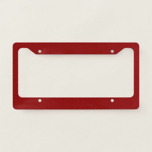 Solid cherry red license plate frame