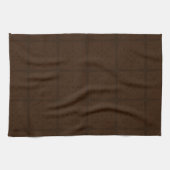 Solid Chocolate Brown Tone on Tone Grid Kitchen Towel (Horizontal)