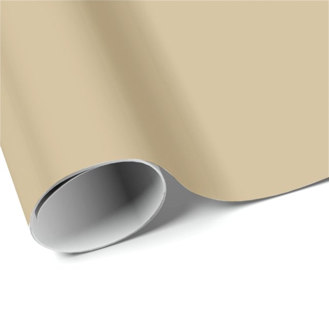Solid Christmas Gold Wrapping Paper (Roll Corner)
