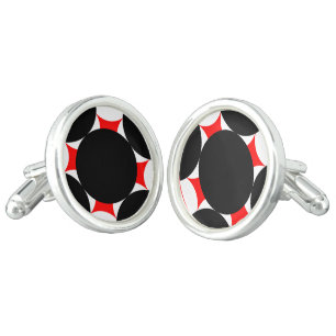 Solid Circle Cross by Kenneth Yoncich Cufflinks