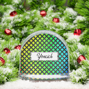 Solid Circle Cross by Kenneth Yoncich Snow Globe